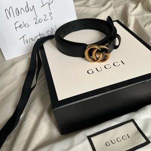 Authentic Gucci Marmont Thin Belt